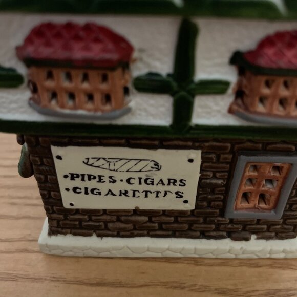 Vtg Lemax Village Square Collectibles Bobs Tobacco Rare Books Christmas Lighted - Picture 8 of 14